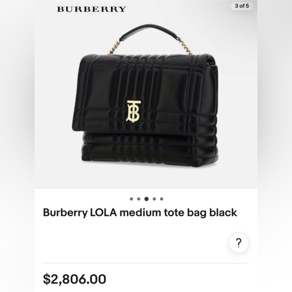 LABOR DAY SALE! NWOT Authentic Burberry Lola Handbag Excellent Condition! - Picture 7 of 11